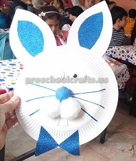 Easter Bunny Craft for Kids - Paper Plate