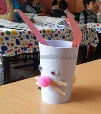 Easter Bunny Cup Craft Ideas for Preschool
