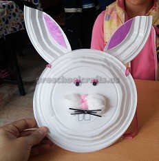 Easter Paper Plate Bunny Craft for Preschool