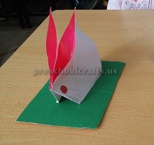 Folding Paper Easter Bunny Craft Ideas Kids