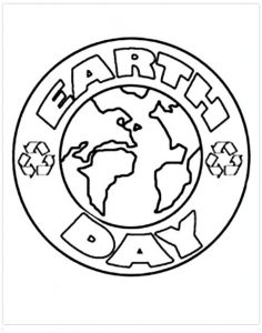 Free Printable Earth Day Coloring Page for Preschool