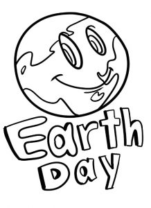 Happy Earth Day Colouring Pages for Primary School