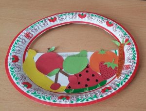 Spring Fruits Paper Plate Craft Ideas for Preschooler - Strawberry Craft for Kids
