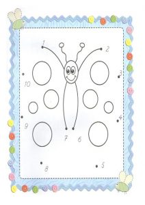 Spring theme dot to dot sheet for preschool