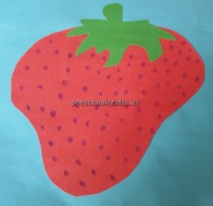 Strawberry craft idea for preschool