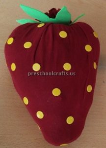 Strawberry craft idea for preschooler