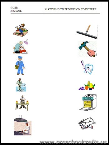 community helpers printable worksheets for preschoolers - Preschool Crafts