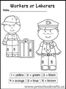 labour day worksheets for kids