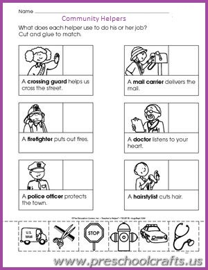 occupation worksheets for preschool - Preschool Crafts