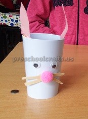 paper cup craft ideas related to bunny