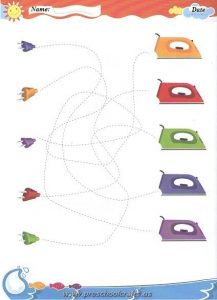 printable trace line worksheets for kindergarten