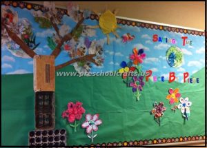 recycle materials earth day bulletin boards