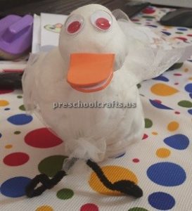 Craft idea to duck for preschool