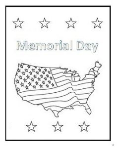 Flag Coloring Pages for Kids - Memorial Day coloring pages