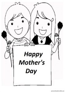 Free Printable Mother's Day coloring page download for Preschooler