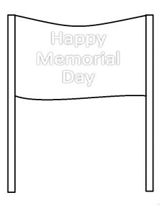 Happy Memorial Day Flag coloring pages for kindergarten