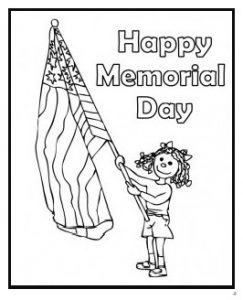 Happy Memorial Day coloring pages for kindergarten