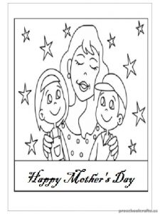 Happy Mother's Day Coloring Pages for Preschool