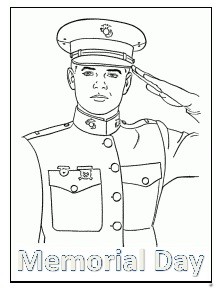 Memorial Day Coloring Pages for Preschool - Soldier Coloring Pages