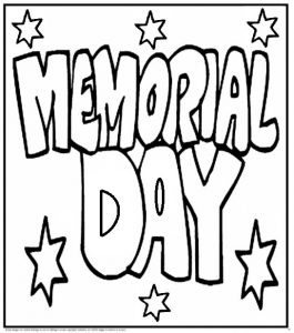 Memorial Day Coloring Pages for Primary School