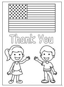 Memorial Day Flag Coloring Pages for Preschoolers