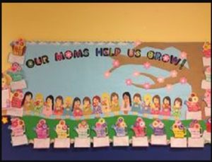 Mother's day kids themed bulletin board ideas for preschool