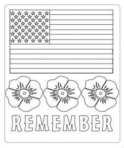 Remember Coloring Pages for Kids - Memorial Day coloring pages