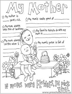 elemantry free printable mothers day worksheets