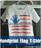 hand print flag t-shirt memorial day craft ideas