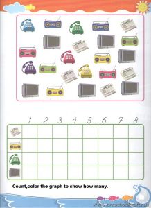 preschool graphing colored free worksheets