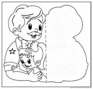 Happy Father Day Coloring Pages Kids Preschool Fathers Kindergarten Toddlers