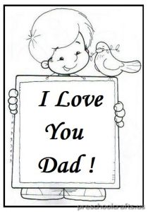 Happy Fathers Day Colouring Pages for Preschool and Kindergarten