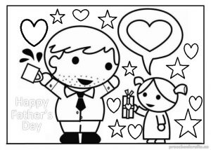 happy fathers day colouring pages for preschooler and toddler