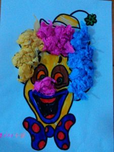 kindergarten craft idea for clown