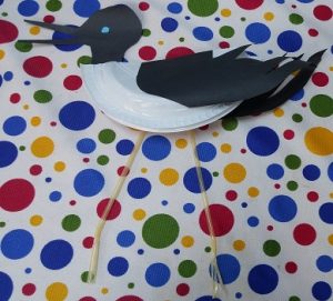 paper plate and pipette stork craft ideas for kindergarten and preschool