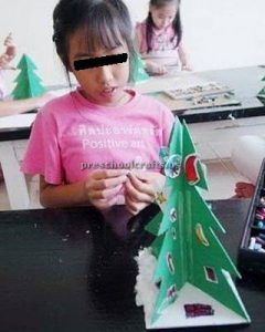 Happy New Year Christmas Tree Craft for kids