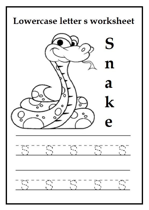 Lowercase Letter S Worksheets / Free Printable - Preschool and Kindergarten