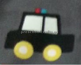 Police car craft idea for preschool and kindergarten