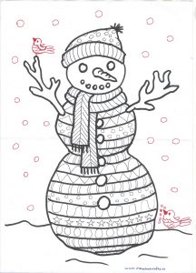 Snowman free printable craft template