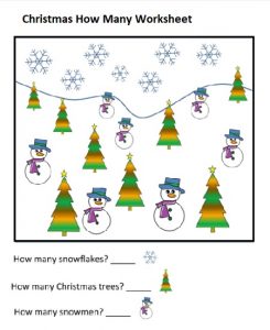 christmas free printable mathematic activity sheets for kindergarten