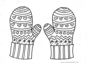 free printable winter mittens mandala coloring pages for kids