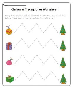 kids tracing lines worksheets for new years