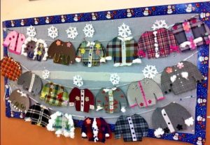 winter clothes kindergarten bulletin board ideas
