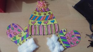 winter hat and mittens yarn craft ideas for preschoolers