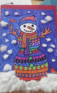 winter snowman preschoolers craft activity
