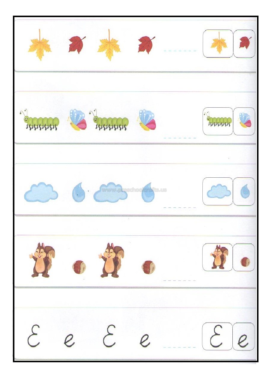 Pattern worksheet for preschool - Preschool Crafts