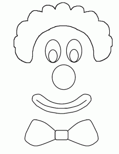 clown face free template for preschoolers 232x300
