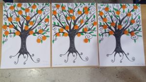 easy fun mandarin tree craft for kids