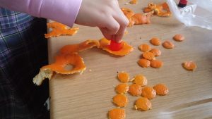 mandarin tree craft idea for kids