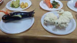 vegetables diy dolphin and sheep craft ideas from eggplant and cauliflower